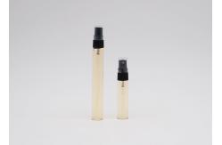 China SGS 3ml Empty Perfume Tester Bottle Vial With Black Atomizer Spray Pump supplier