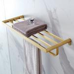 Multi Function Double Bathroom Towel Racks Hardware Custom Logo for sale