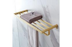 China Multi Function Double Bathroom Towel Racks Hardware Custom Logo supplier