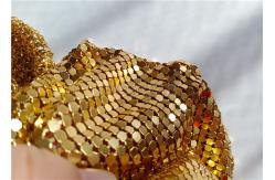 China Anodized Aluminium Sequin Metal Mesh Fabric Used As Room Curtains supplier