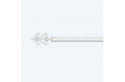 China Single And Double 28mm White Iron Curtain Rod Windows Accessories supplier
