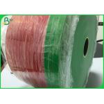 15MM Width 60gram Printed Surface White Kraft Paper Roll For Soft Drink Straw for sale