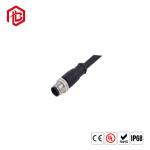 IP67 waterproof D code male aviation cable M12 connector 4 pin