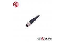 China IP67 waterproof D code male aviation cable M12 connector 4 pin supplier