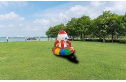 China Inflatable Indoor Playground Games Electric Spin Rocket For Kids supplier