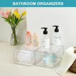 2 Pack Makeup Organizer Storage Drawers Plastic Storage Bins Stackable