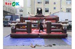 China Commercial Pattern Inflatable Arena Mechanical Bull Mattress Inflatable Game Rodeo Bull supplier