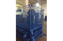 China Powder Coated Collapsible Wire Container Rust Resistant Long Life Span supplier