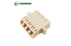 China Dissymmetric Quad LC Fiber Optic Adapter Multimode With Flange supplier