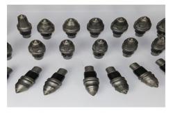 China 22mm Round Shank Chisel Bullet Teeth Holder For Piling Drilling Tools supplier