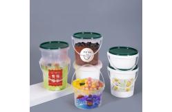 China Customrized Logo 350ml 500ml 700ml Disposable PP Plastic Round Food Bowl with Lid supplier