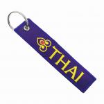 Luxury Custom Embroidered Keychain Travel Accessory Embroidered Name Keychain for sale