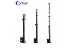China Vehicle Mounted 20m Telescoping Antenna Pole For Electric Light Camera supplier