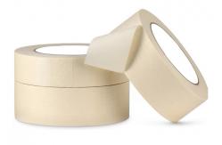 China Easy Cut 50m Cream White Crepe Paper Masking Tape supplier