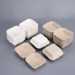 8'' 9 Clamshell Food Containers Sugarcane Food Box Bio Take Away Burger Box for sale