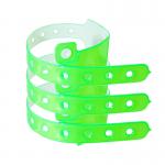 Vinyl Custom Plastic Wristbands For Events Snap Lock White Red Blue for sale