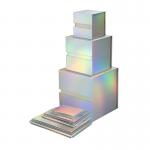 Laser Holographic Foil Folding Packaging Boxes with Magnetic Closure for Cosmetics Skincare Wigs for sale