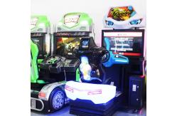 China Coin Operated Connecting Dynamic Arcade Car Racing Machine With Wonderful Music supplier