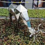 ISO Animal Mirror Polished Stainless Steel Sculptures Silver for sale