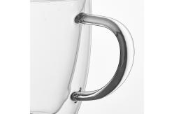 China Handmade Heat Resistant Double Wall Glass Cup Sophisticated Look For Coffee supplier