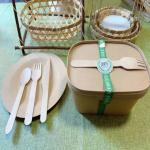 17 Cm Disposable Rectangle Takeaway Box Kraft Paper Box Food Container Customized Logo for sale