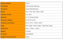 China Lm5uu Linear Motion Bearings Linear Ball Bearings 5mm × 10mm × 15mm supplier