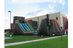 China Mobile Inflatable Obstacle and Zip Line For Playground Children Games supplier