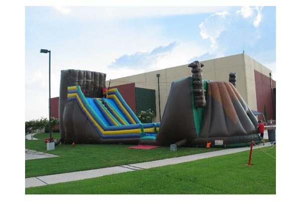 Mobile Inflatable Obstacle and Zip Line For Playground Children Games