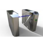 Waist high double wings retractable Flap Barrier Gate , half height turnstile with glass arm for sale