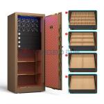 Solid Steel Jewelry Watch Winder Safe Box Biometric Fingerprint Lock