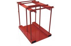 China 800 Lbs Capacity Gas Cylinder Caddy With Hinged Divider Bar / Steel Ramp supplier