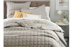 China Embroidered Prue Linen Bedding Sets , Geometric 3pcs Luxury Home Bedding Sets supplier