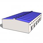 Wind Resistant Prefab Steel Structure , Prefabricated Industrial Shed Warehouse Buildings for sale