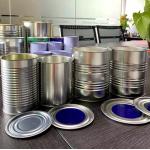 Food Safety 900 Gram Milk Powder Tinplate Storage Can , Round Metal Tin Can With Aluminum Foil For Milk Powder for sale