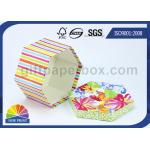 Bespoke Printing Hard Paper Gift Box with Lid , Luxury Hexagon Custom Packaging Boxes