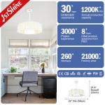1stshine Energy Saving Silent Bladeless LED Ceiling Fan with Smart Remote Control