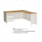 MDF Board Steel Executive Desk L Shape Office With Three Drawers for sale