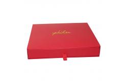 China Hot Stamping Gold Foil Paper Sliding Box Red Custom Cardboard Packaging Box supplier