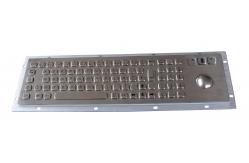 China Dust - Proof Rugged stainless steel dot braille keyboard with optical trackball supplier