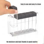 TOPZEA Clear Plastic Spice Storage Containers Shakers Jars For Seasonings Condiments