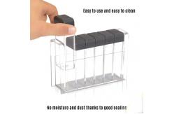 China TOPZEA Clear Plastic Spice Storage Containers Shakers Jars For Seasonings Condiments supplier
