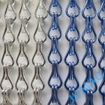 Space Divider Metal Chain Link Curtains Fly Screen Curved Andulated