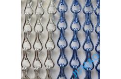 China Space Divider Metal Chain Link Curtains Fly Screen Curved Andulated supplier