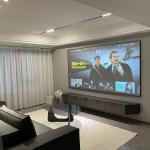 Long Throw Home Theater Projector Screens Anti Light 100 Inch ALR Screen