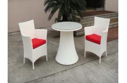 China Hand-Woven Poly Rattan Garden Dining Sets With White Cushion supplier