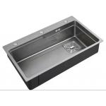 Chromium Handmade Stainless Steel Topmount Kitchen Sink With Accessories for sale