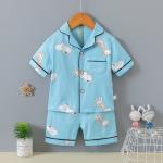 Q Version Cardigan Pajama Set Summer Comfortable Full Flower Giraffe Print Pajama Set for sale