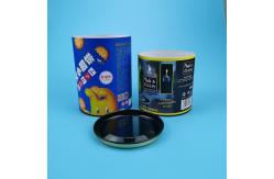 China Biodegradable Snacks Paper Food Cans With Metal Cover supplier