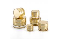 China Luxury Acrylic Skincare Double Wall Face Cream Empty Plastic Jars With Lids supplier