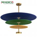Easy Installation Polyester Fiber Acoustic LED Pendant Light for Living Room for sale